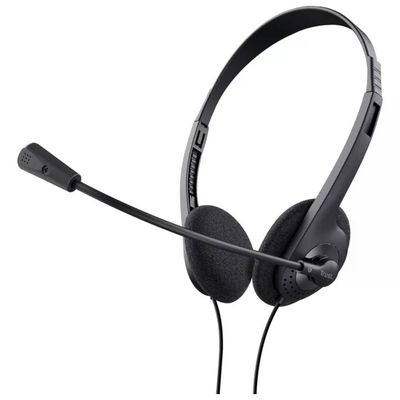 Trust Primo 21665 Cuffie Stereo con Microfono per PC, Jack 3,5 mm, Cavo 1,8 m, Nero