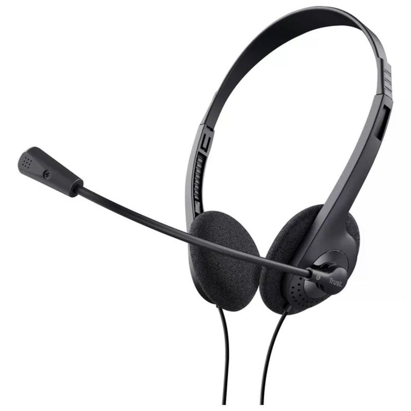 Trust Primo 21665 Cuffie Stereo con Microfono per PC, Jack 3,5 mm, Cavo 1,8 m, Nero