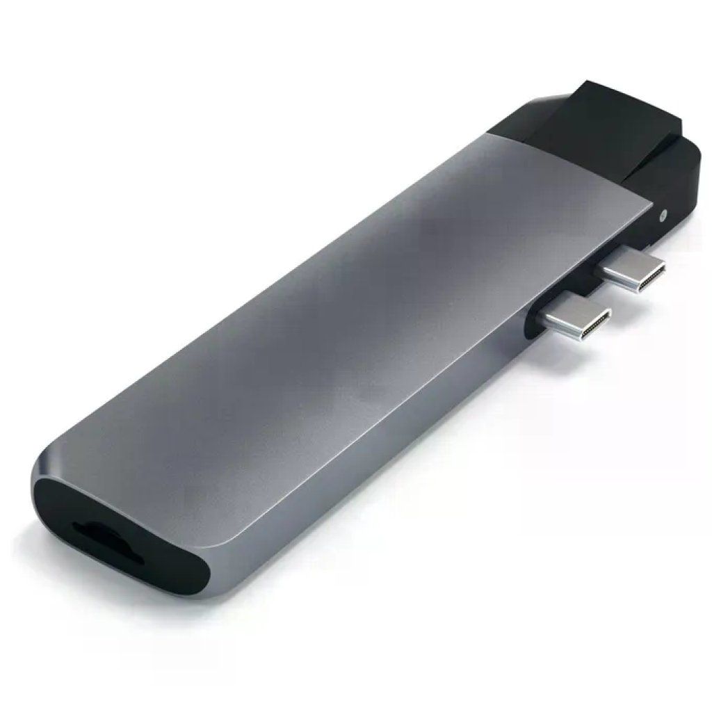 Satechi ST-TCPHEM Hub USB-C Multiporta con Ethernet Gigabit e HDMI 4K, Grigio Spaziale