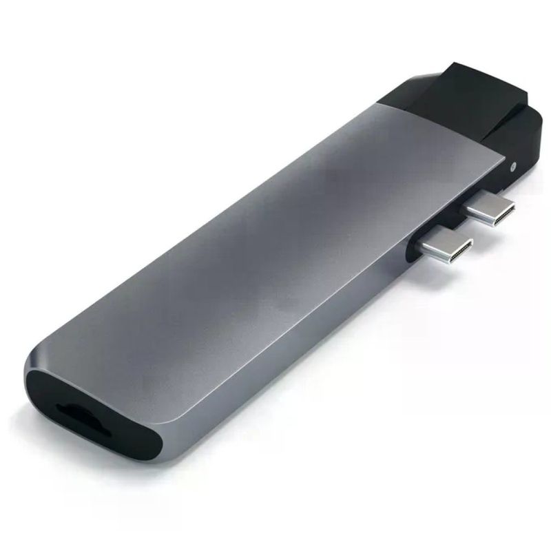 Satechi ST-TCPHEM Hub USB-C Multiporta con Ethernet Gigabit e HDMI 4K, Grigio Spaziale