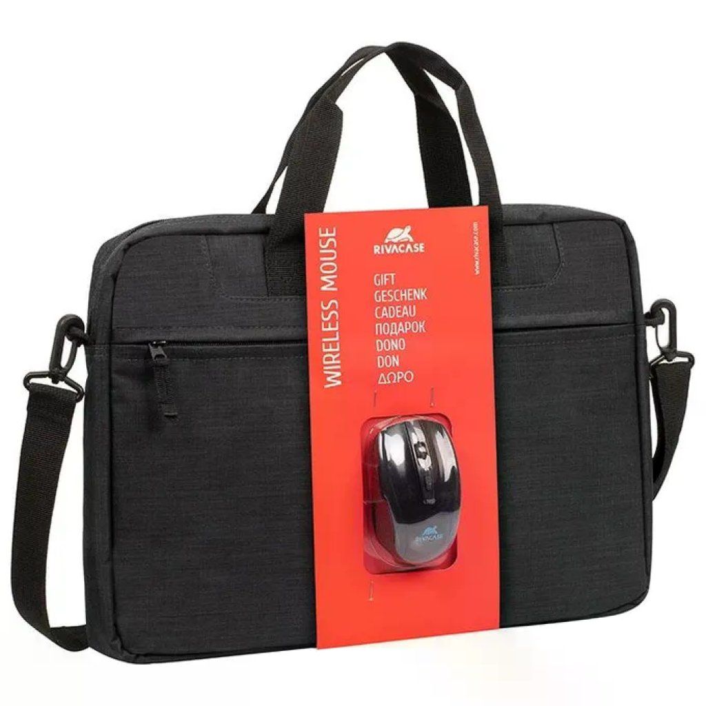 RIVACASE 8038 Borsa per Notebook fino a 15,6" con Mouse Wireless