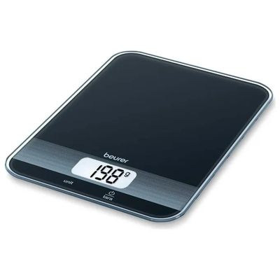 Beurer KS19 Bilancia da Cucina Elettronica 5 kg, Precisione 1 g, Display LCD, Tara, Nera