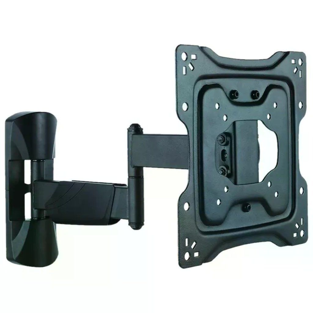 ITB Solution 17.99.1143 – Staffa TV da parete orientabile, 3 snodi, VESA 75x75 e 200x200 mm, fino a 25 kg, nera