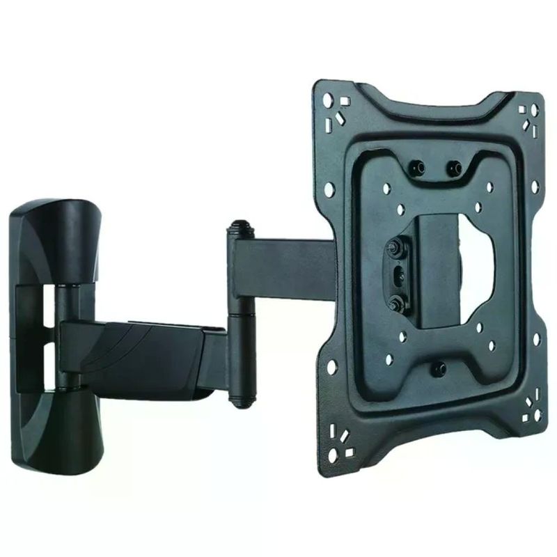 ITB Solution 17.99.1143 – Staffa TV da parete orientabile, 3 snodi, VESA 75x75 e 200x200 mm, fino a 25 kg, nera