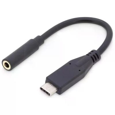 ASSMANN Digitus adattatore audio USB-C maschio a jack 3,5 mm femmina, 20 cm, nero