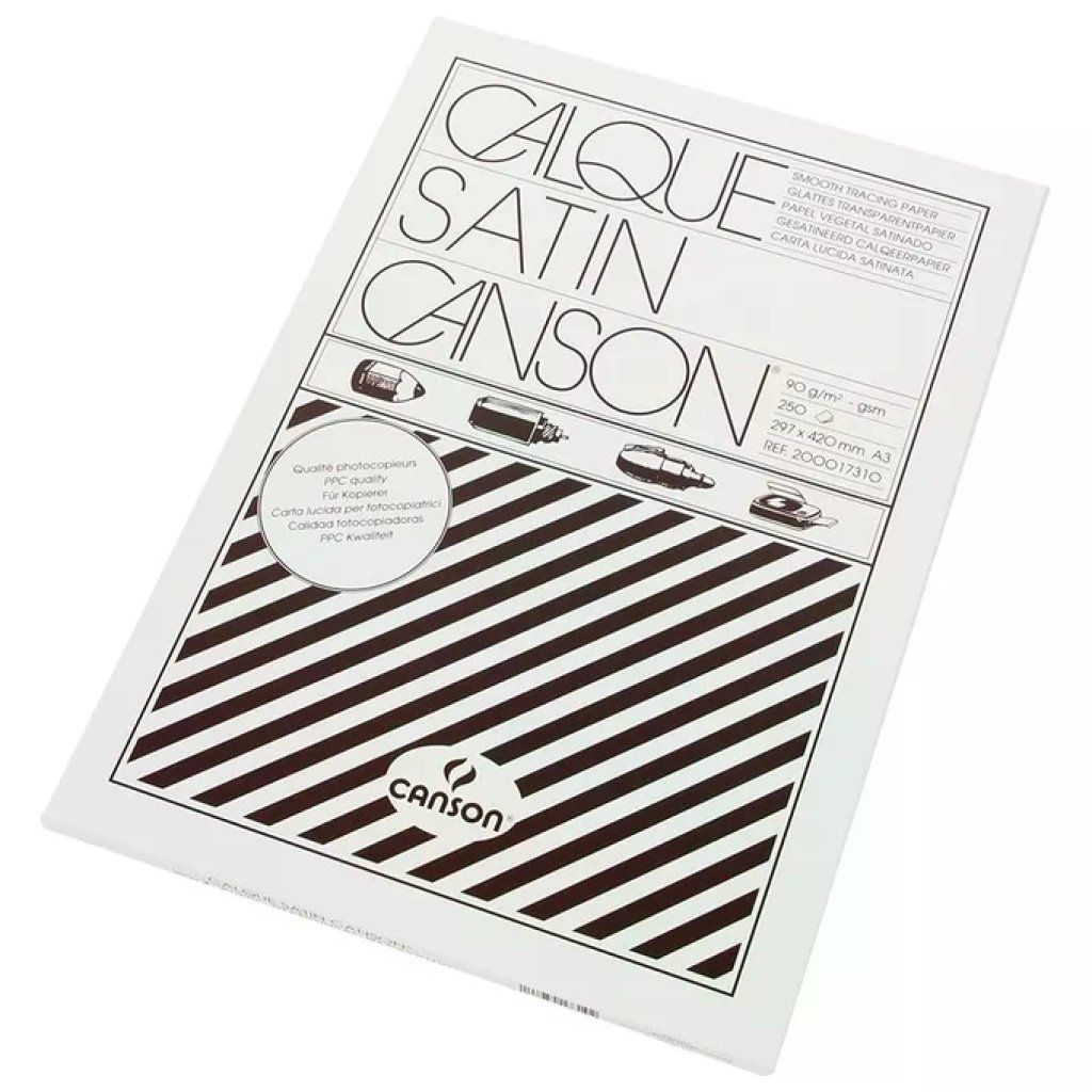 Canson Carta Lucida Satinata A3, 95 g/m², 250 Fogli