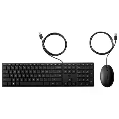 HP 320MK Set Tastiera e Mouse USB Cablati, Tastierino Numerico, Mouse 1000 DPI