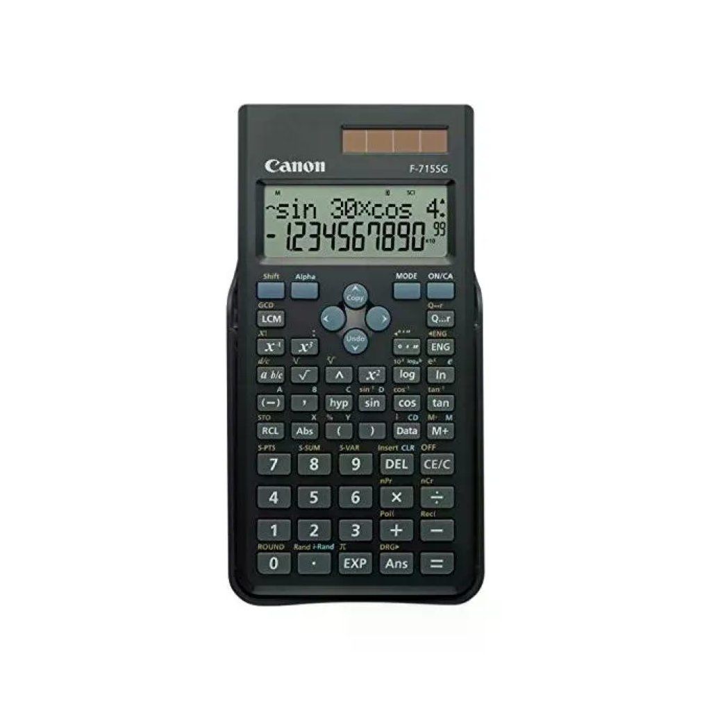 Canon F-715SG Calcolatrice Scientifica Solare e a Batteria, 250 Funzioni, Display LCD a 2 Righe