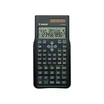 Canon F-715SG Calcolatrice Scientifica Solare e a Batteria, 250 Funzioni, Display LCD a 2 Righe