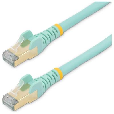 StarTech.com Cavo Ethernet Patch Cat6a STP RJ45, 1,5 m, Aqua