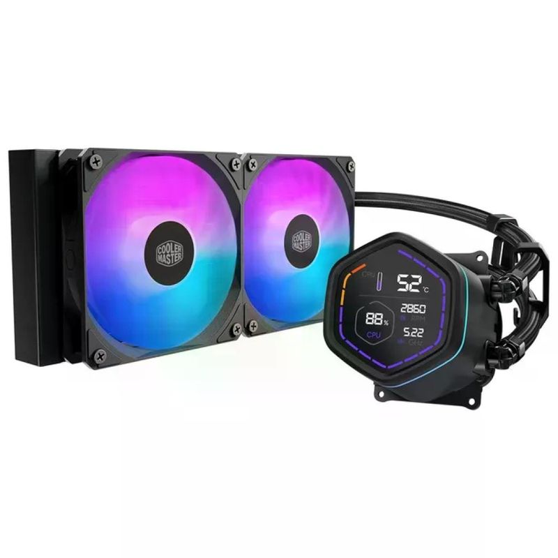 Cooler Master MasterLiquid Core Nex Digital 240 mm, dissipatore AIO con display e ventole ARGB