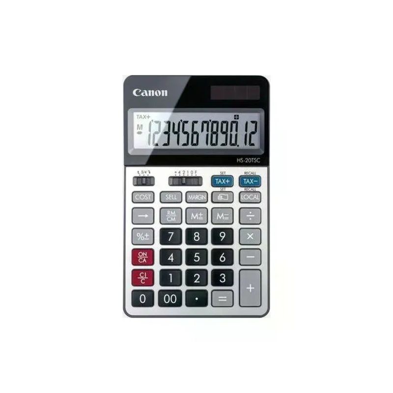 Canon HS-20TSC Calcolatrice Finanziaria da Scrivania, Nero e Argento