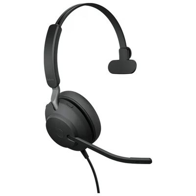 Jabra Evolve2 40 SE – Cuffia mono cablata USB-C/USB-A, nera