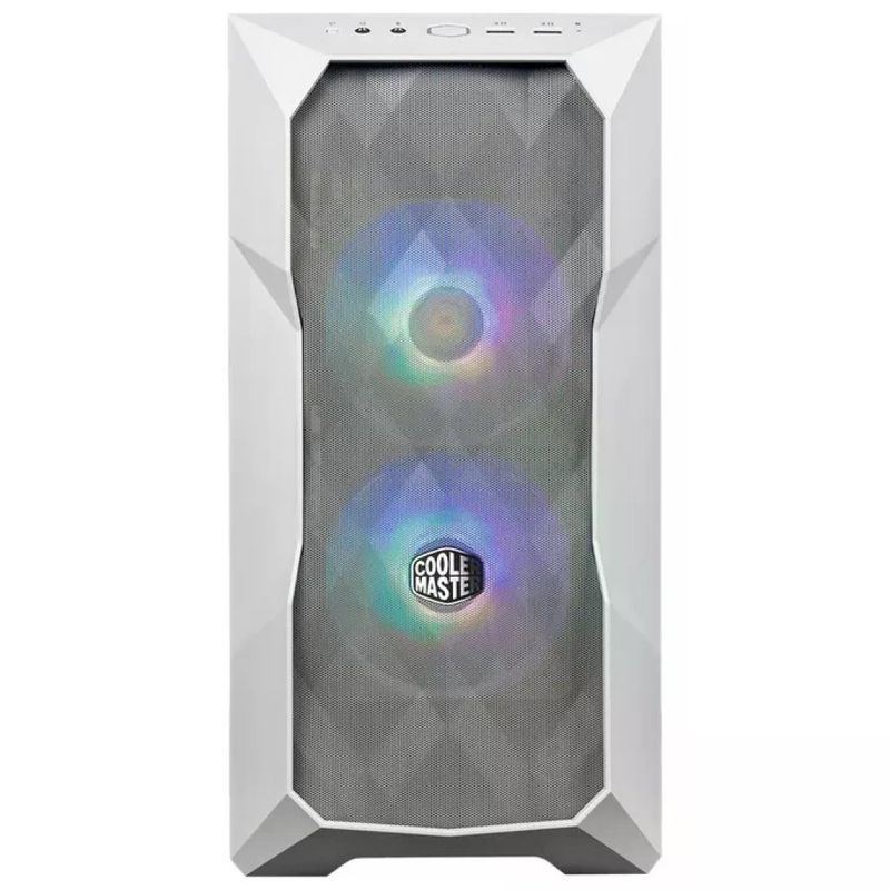 Cooler Master MasterBox TD300 Mesh Case Micro-ATX Bianco con 2 ventole ARGB