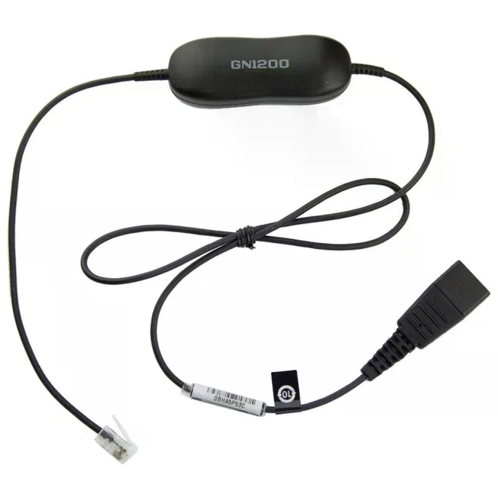 Jabra GN1200 Smart Cord – Cavo QD a RJ10, 80 cm, Nero