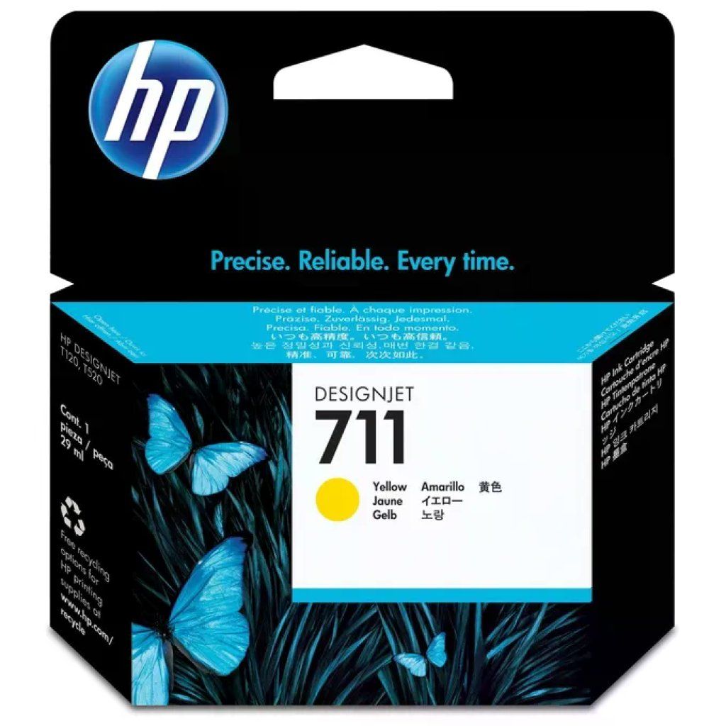 HP Cartuccia HP 711 Giallo 29 ml per DesignJet – CZ132A