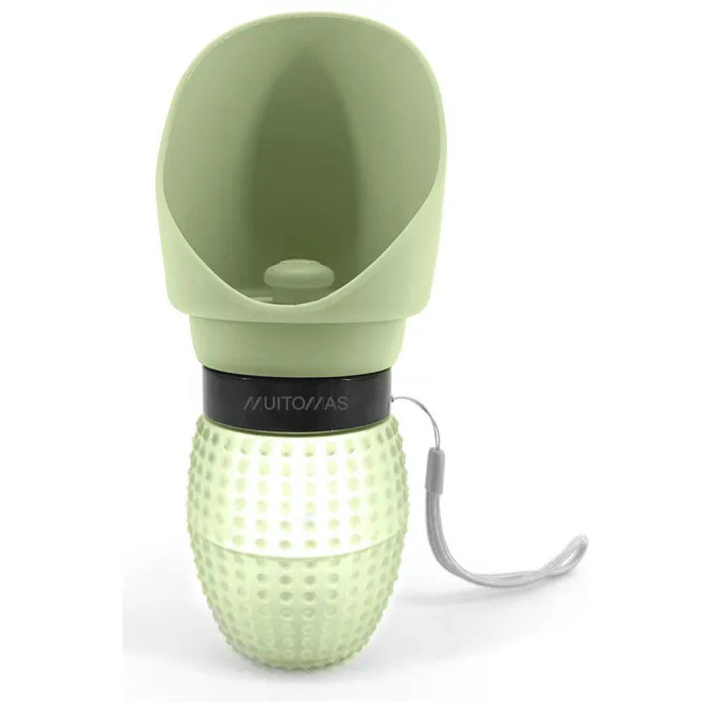 Muitomas Borraccia Pieghevole per Cani e Gatti 350 ml Verde Salvia
