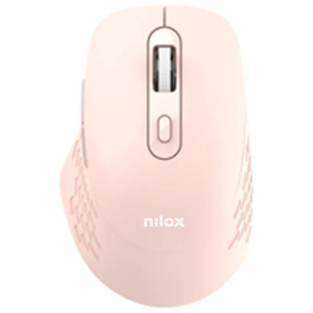 Nilox NXMODWI03 Mouse Wireless 1600 DPI Ottico Rosa Bluetooth e USB