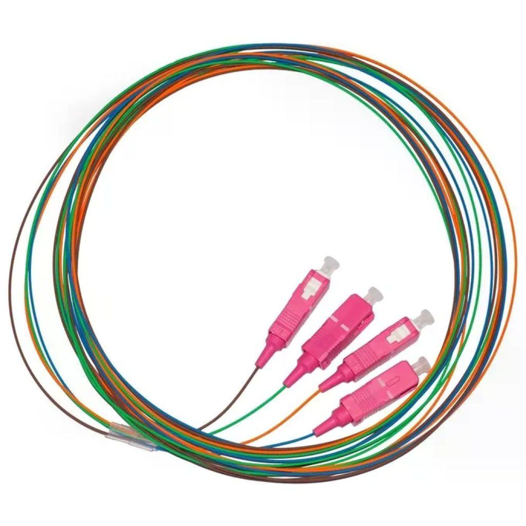 LINK Confezione 4 Pigtail Fibra Ottica SC Simplex OM4 2 m