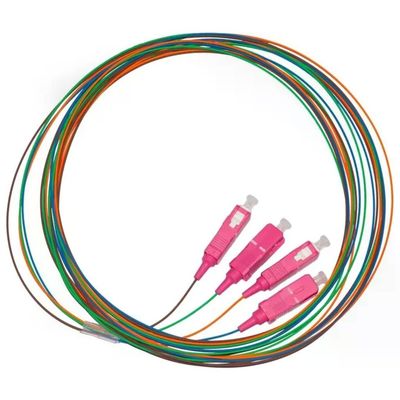 LINK Confezione 4 Pigtail Fibra Ottica SC Simplex OM4 2 m
