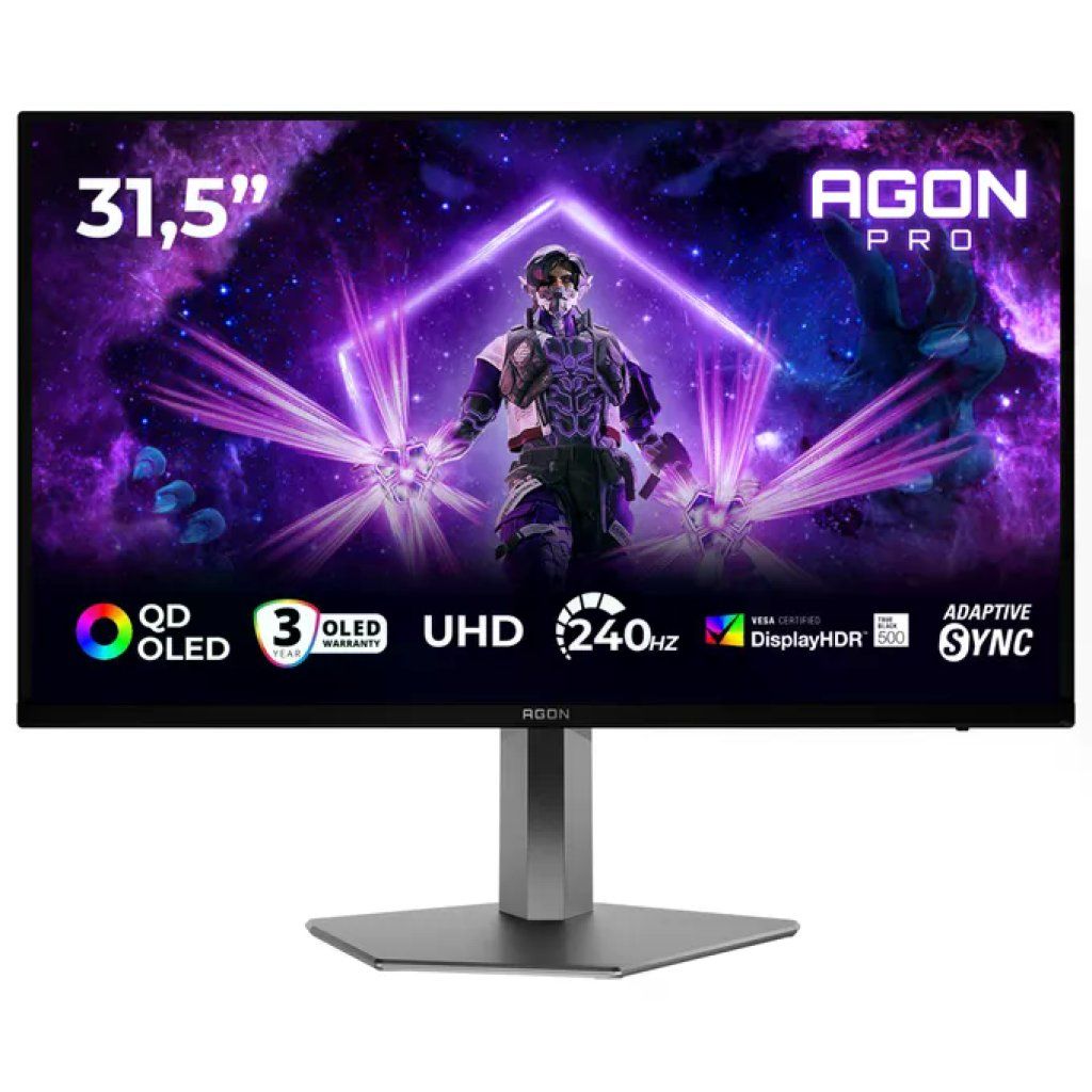 AOC monitor gaming 31,5 pollici QD-OLED 4K, 240 Hz, 0,03 ms, HDR True Black 500, HDMI 2.1 AOC monitor gaming 31,5 pollici QD-OLED 4K, 240 Hz, 0,03 ms, HDR True Black 500, HDMI 2.1