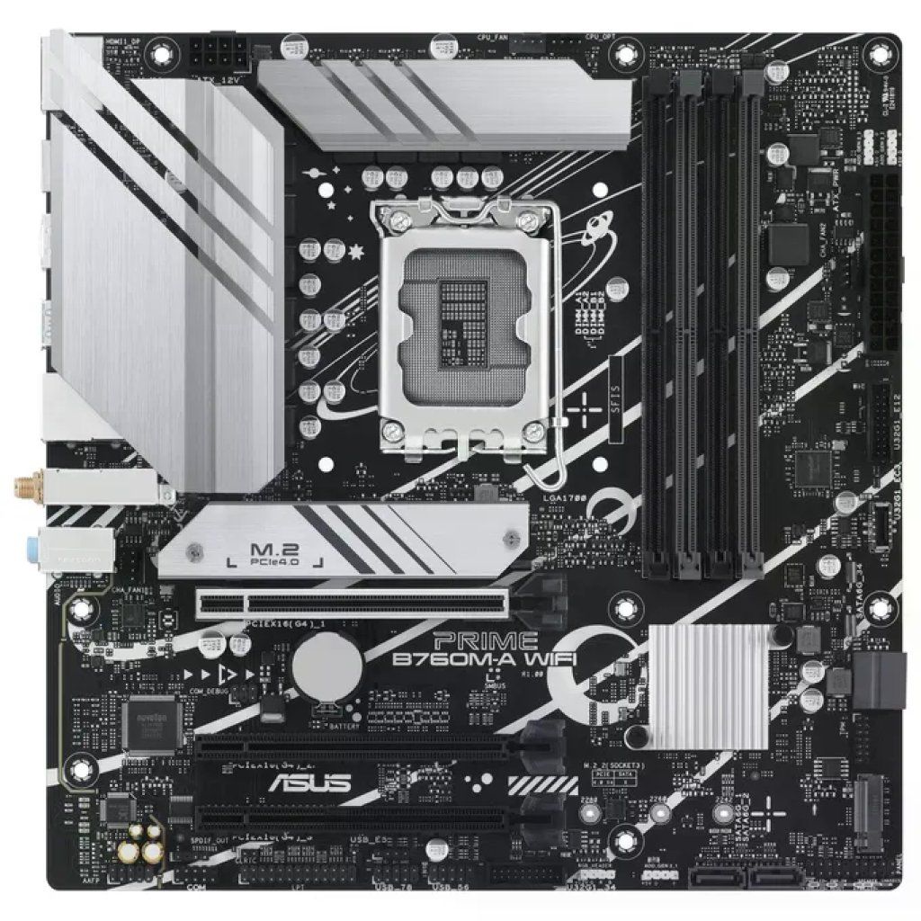ASUS PRIME B760M-A WIFI – Scheda madre mATX DDR5, LGA 1700