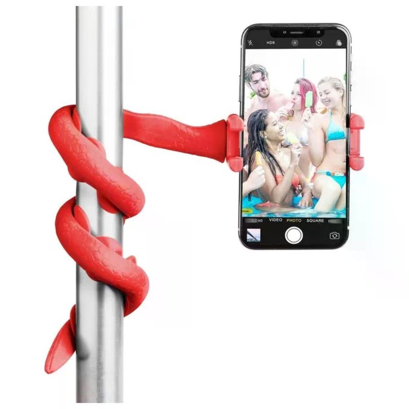 Celly Snake Supporto Flessibile Rosso per Smartphone e Fotocamere