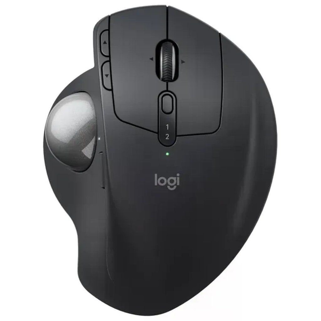 Logitech MX Ergo S Mouse Trackball Wireless Ergonomico, 2048 DPI, Bluetooth, USB-C, Grafite