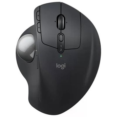 Logitech MX Ergo S Mouse Trackball Wireless Ergonomico, 2048 DPI, Bluetooth, USB-C, Grafite