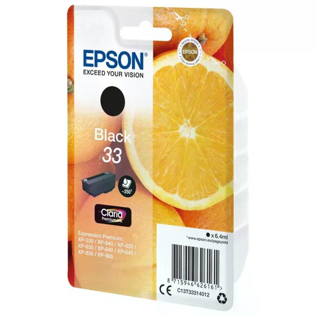 Epson T33 Nero – Cartuccia inkjet originale da 250 pagine
