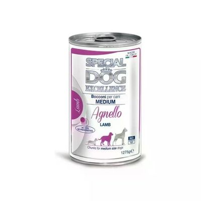 Monge Special Dog Excellence Medium con Agnello, alimento umido per cani adulti, 1,275 kg