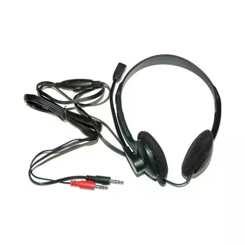LINK MG08719 Cuffia Stereo con Microfono per PC, Dual Jack 3,5 mm