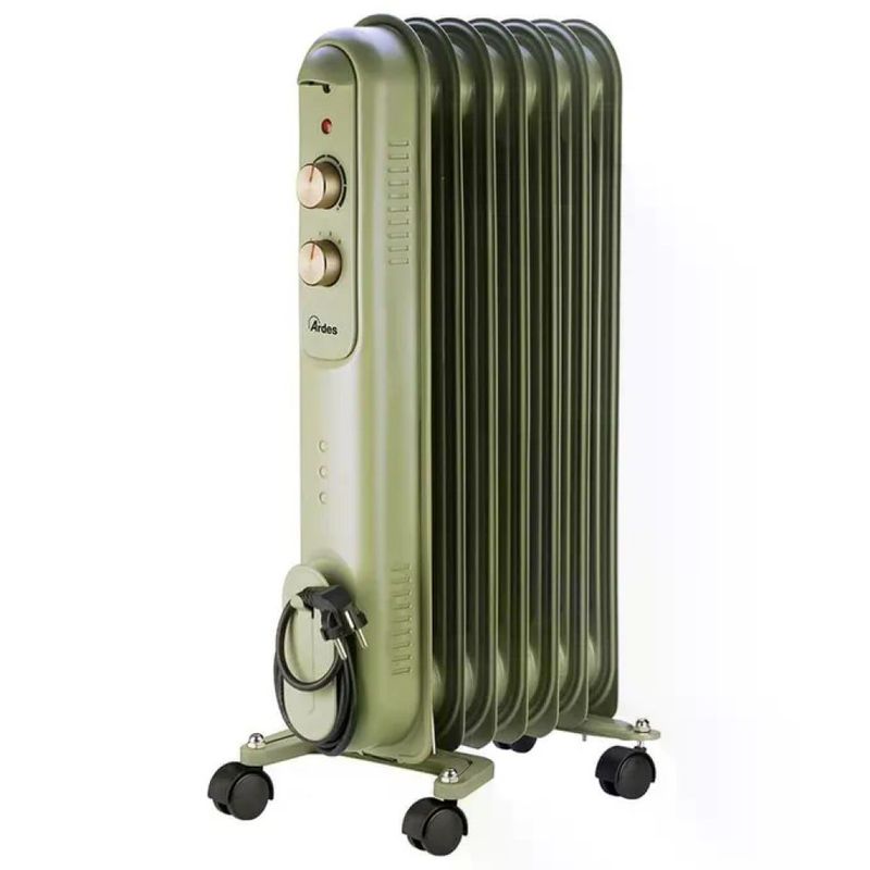 Ardes AR4R07VIN Curvy 7 Retro' Radiatore ad Olio 7 Elementi 1500W Termostato Regolabile 3 Livelli