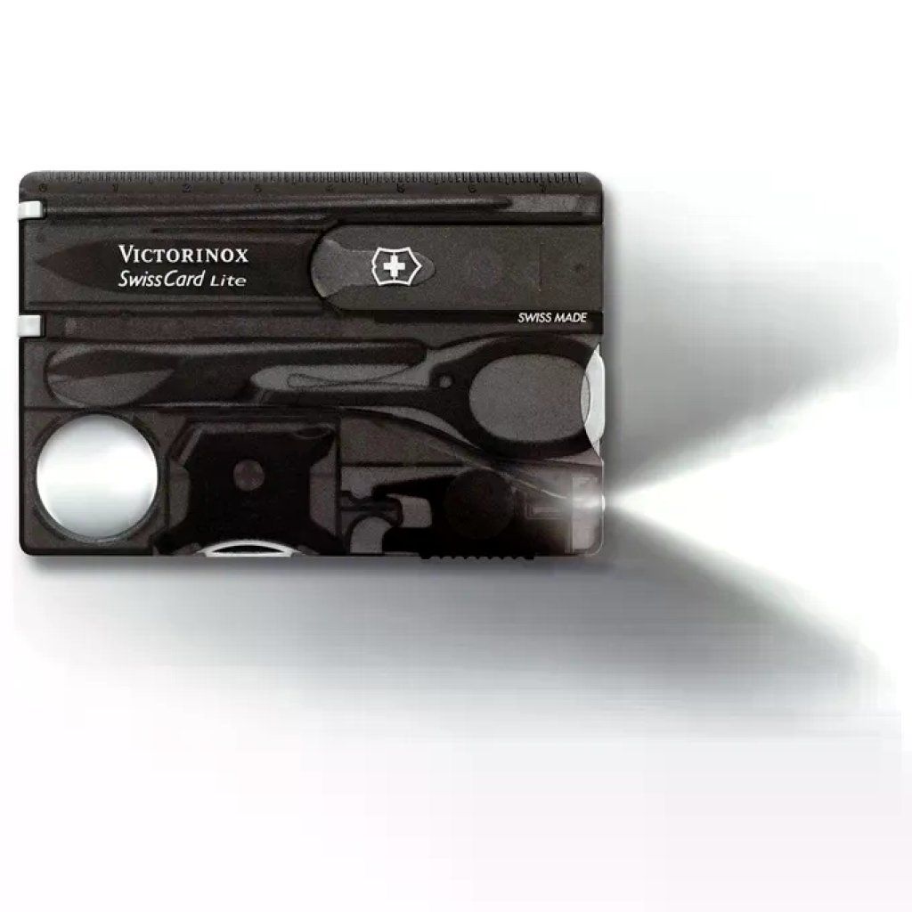 Victorinox SwissCard Lite 0.7333.T3 – Multiuso 13 funzioni nero traslucido Victorinox SwissCard Lite 0.7333.T3 – Multiuso 13 funzioni nero traslucido