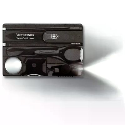 Victorinox SwissCard Lite 0.7333.T3 – Multiuso 13 funzioni nero traslucido Victorinox SwissCard Lite 0.7333.T3 – Multiuso 13 funzioni nero traslucido