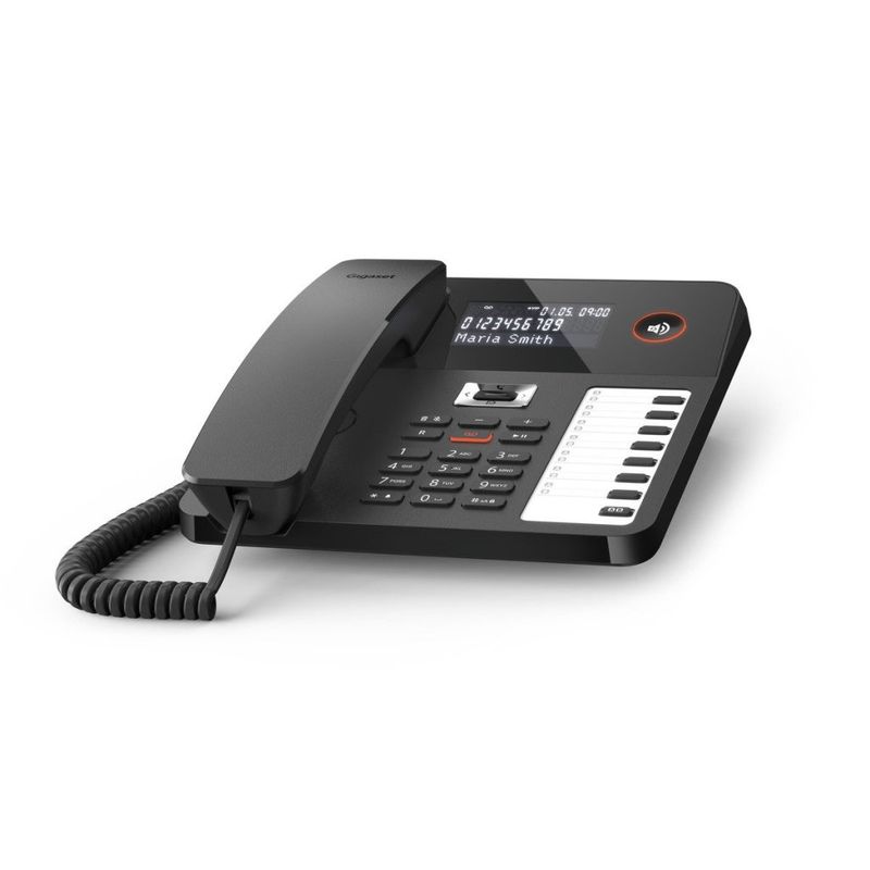 Gigaset DESK 800A Telefono Fisso con Segreteria, Nero