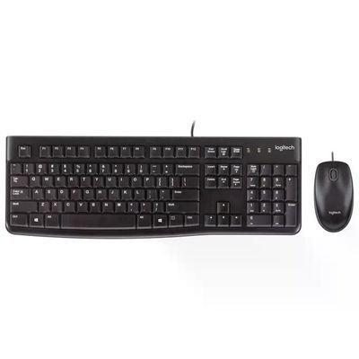 Logitech MK120 Kit Tastiera e Mouse Cablato USB QWERTY Layout Italiano Ottico 1000 DPI Plug and Play