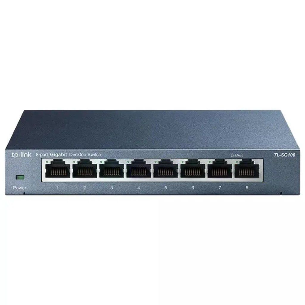 TP-Link TL-SG108 Switch Ethernet Non Gestito 8 Porte Gigabit 10-100-1000 Mbps 16 Gbit-s colore Nero
