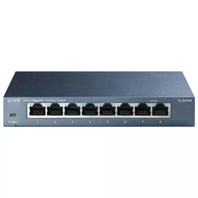 TP-Link TL-SG108 Switch Ethernet Non Gestito 8 Porte Gigabit 10-100-1000 Mbps 16 Gbit-s colore Nero