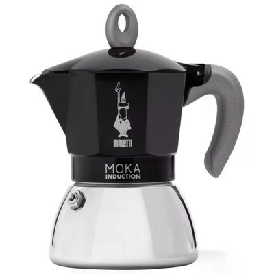 Bialetti 006936 MOKA INDUCTION NERA 6 TZ Moka Capacita' 0,28 L Adatta a piastra induzione colore Nero Bialetti 006936 MOKA INDUCTION NERA 6 TZ Moka Capacita' 0,28 L Adatta a piastra induzione colore Nero