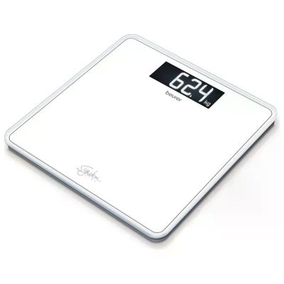 Beurer GS 400 SignatureLine Bilancia Pesapersone in Vetro Bianca, Portata 200 kg