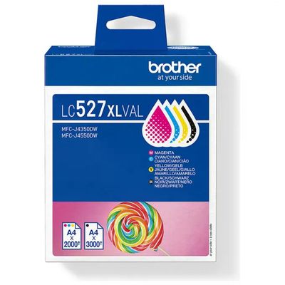 Brother Cartuccia Inchiostro LC527XLVAL 4 Pezzi Originale XL Nero Ciano Magenta Giallo