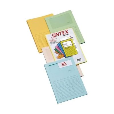 Blasetti SINTEX 576 – Cartelline a L A4 con finestra, 20 pezzi, colori assortiti
