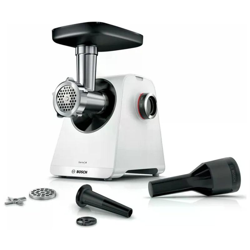 Bosch Serie 4 MFWS420W Tritacarne Elettrico 1300 W, Bianco Bosch Serie 4 MFWS420W Tritacarne Elettrico 1300 W, Bianco