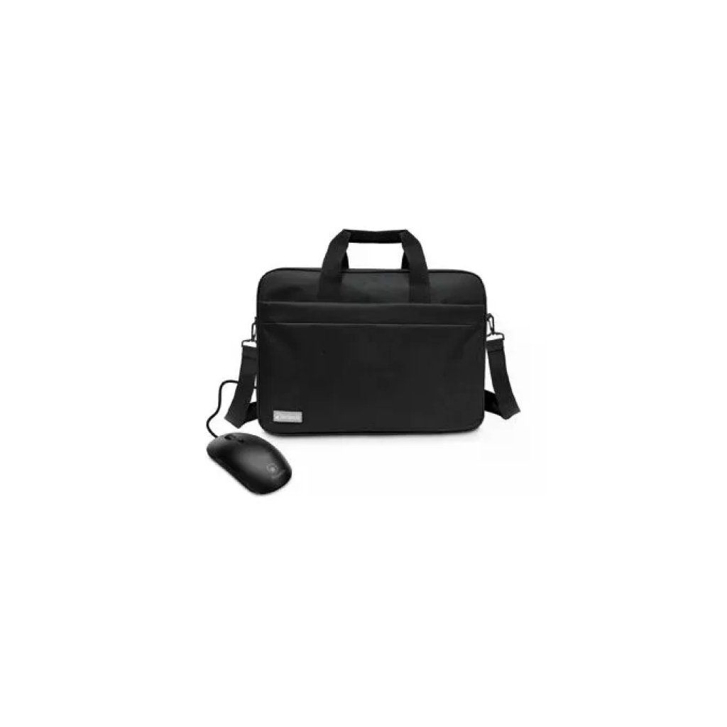 Atlantis Land Borsa per Notebook 15,6–16" con Mouse USB, Nera
