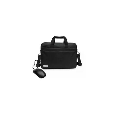 Atlantis Land Borsa per Notebook 15,6–16" con Mouse USB, Nera