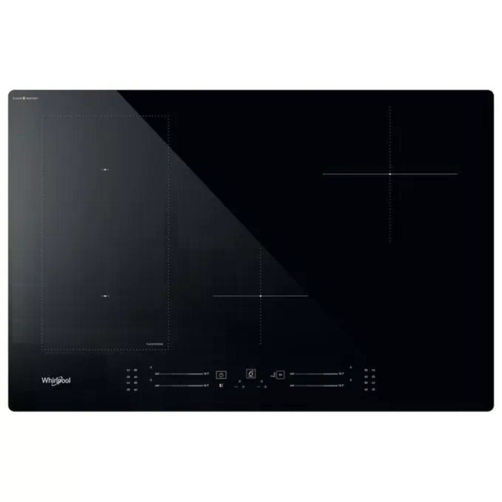 Whirlpool WL S2177 CPNE Piano cottura a induzione 77 cm, 4 zone FlexiCook, 6° SENSO, 7200 W, nero