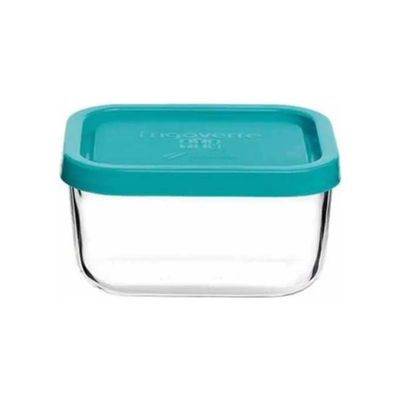Bormioli Rocco Frigoverre Basic Contenitore in Vetro 22 cl con Coperchio Azzurro