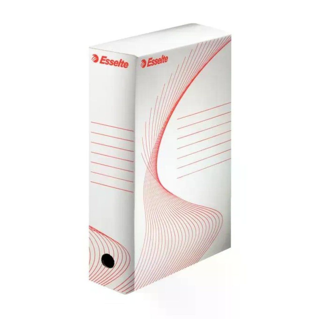 Esselte Boxy 100 – Scatole archivio A4, dorso 10 cm, bianche, confezione da 10