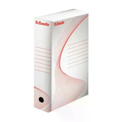 Esselte Boxy 100 – Scatole archivio A4, dorso 10 cm, bianche, confezione da 10 Esselte Boxy 100 – Scatole archivio A4, dorso 10 cm, bianche, confezione da 10